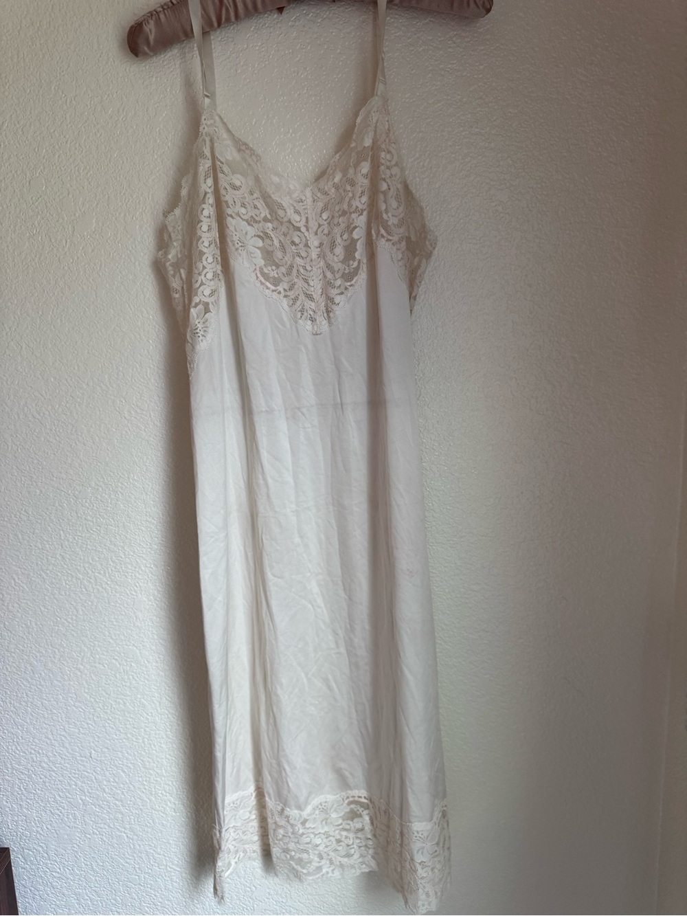 Classic Lace Trim Slip Dress - Ivory